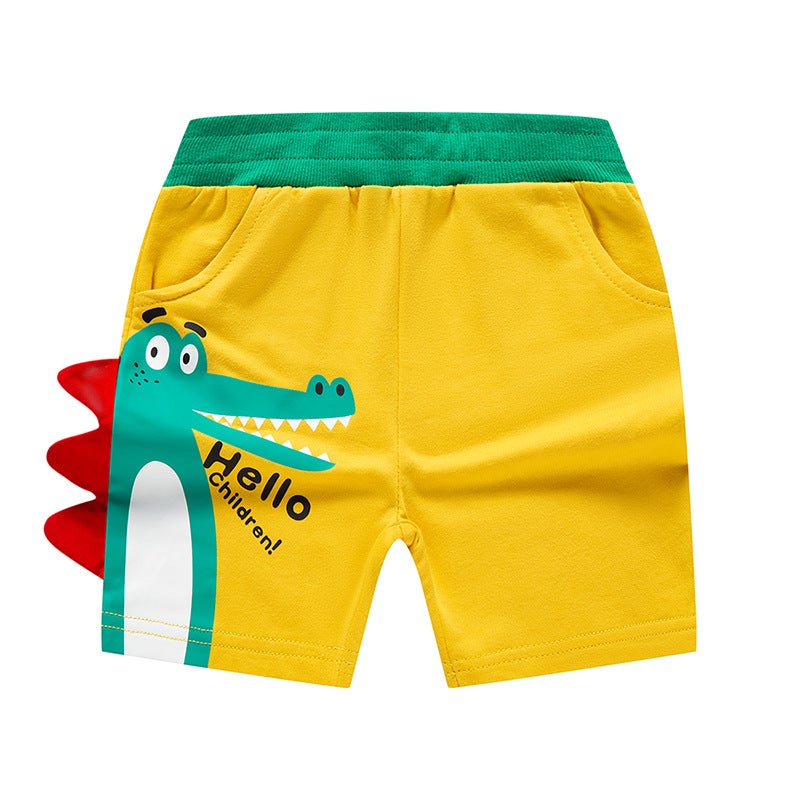 Children'S Shorts Korean Style Boys' Shorts Baby Casual Dinosaur Sweatpants Children'S Clothing Dropshipping - Image 1