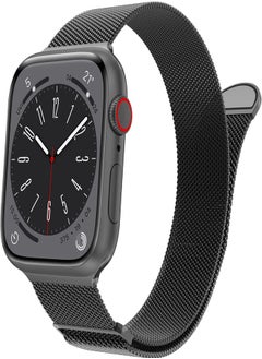 MARGE PLUS Marge Plus Compatible with Apple Watch Band Series 9, Ultra 2, SE, Ultra 8 7 6 5 4 3 2 1 38mm 40mm 41mm 42mm 44mm 45mm 49mm Women and Men, Stainless Steel Mesh Loop Magnetic Clasp Replacement for 