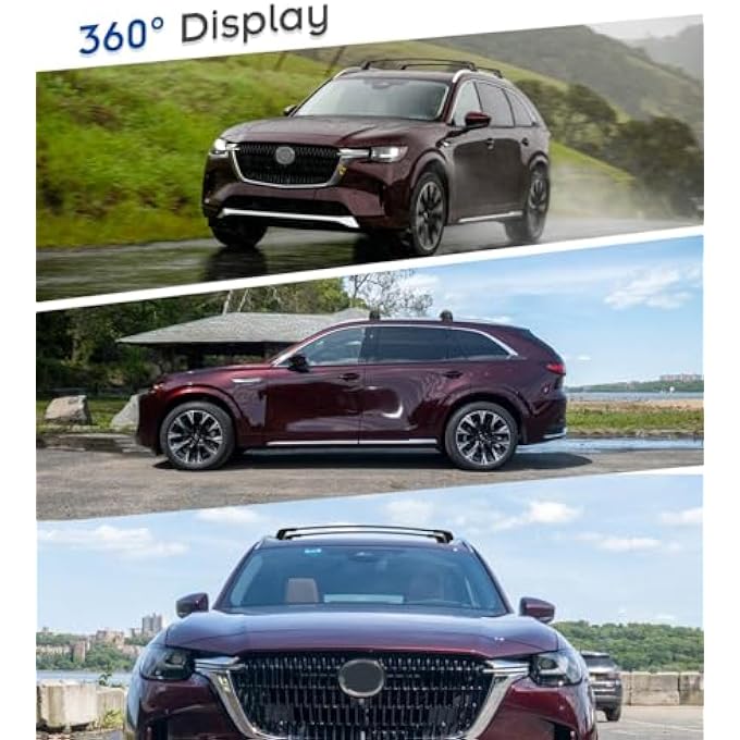 rayihni Lockable Roof Racks Cross Bars for Mazda CX90 & CX-90 PHEV 2024 2025, 165LBS Anti-Theft Cross Bars, Cross Rails for Rooftop Cargo & Outdoor Gear Accessories - Image 3