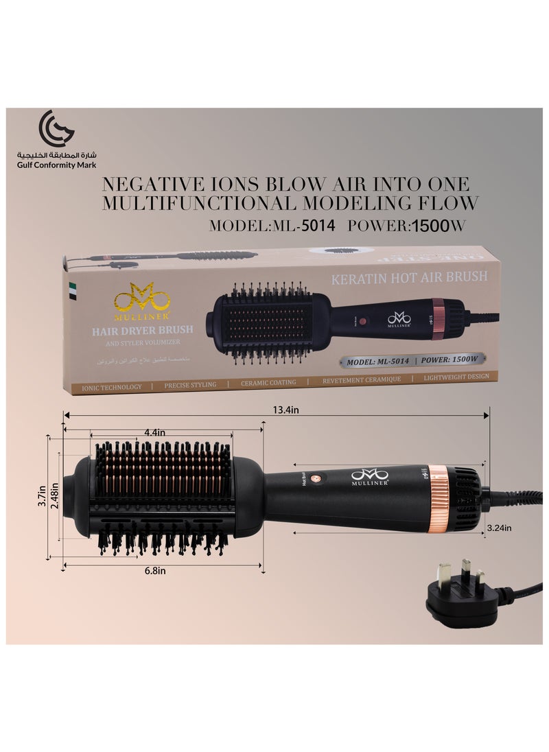 MULLINER Mulliner One Step Hair Dryer Brush and Styler Volumizer 1500W ML-5014  - Image 3
