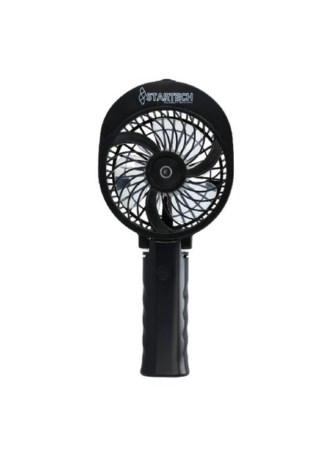 3.5W 3-Speed Portable Foldable Handheld Rechargeable Misting Fan with Clip Black 18 x 10 x 4.2 cm HF311