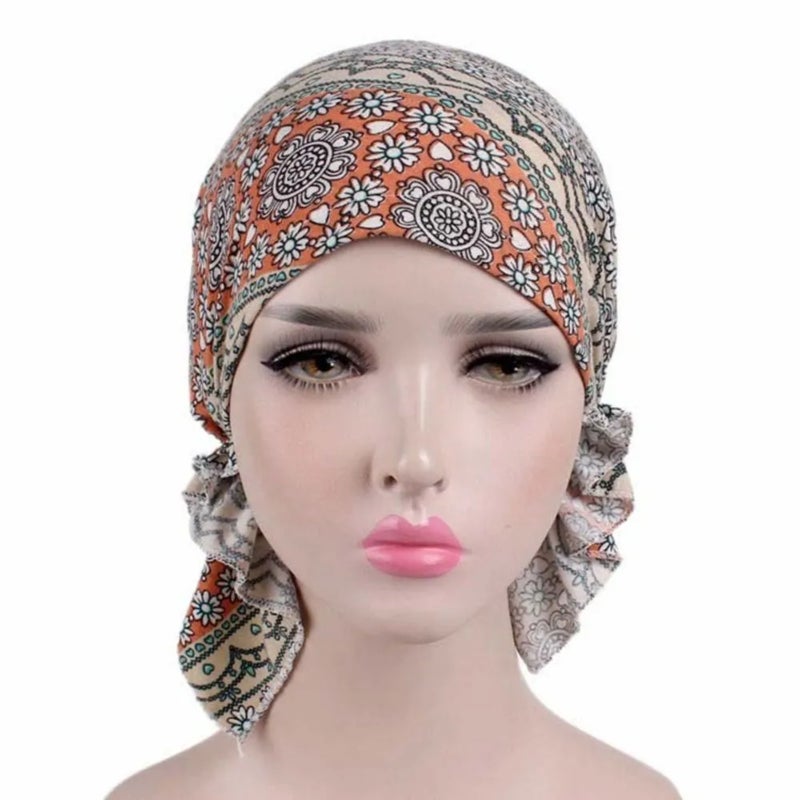All-season cotton headscarf for chemotherapy, suitable for covering the head - Image 3