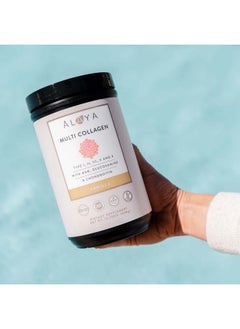 Alaya Naturals Alaya Multi Collagen Powder Type I Ii Iii V X Hydrolyzed Collagen Peptides Protein Powder Supplement With Msm + Gc (Vanilla)  - Image 4