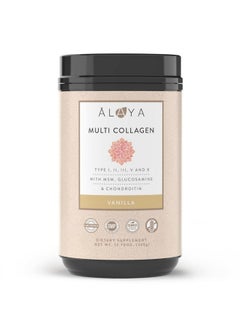 Alaya Naturals Alaya Multi Collagen Powder Type I Ii Iii V X Hydrolyzed Collagen Peptides Protein Powder Supplement With Msm + Gc (Vanilla)  - Image 2
