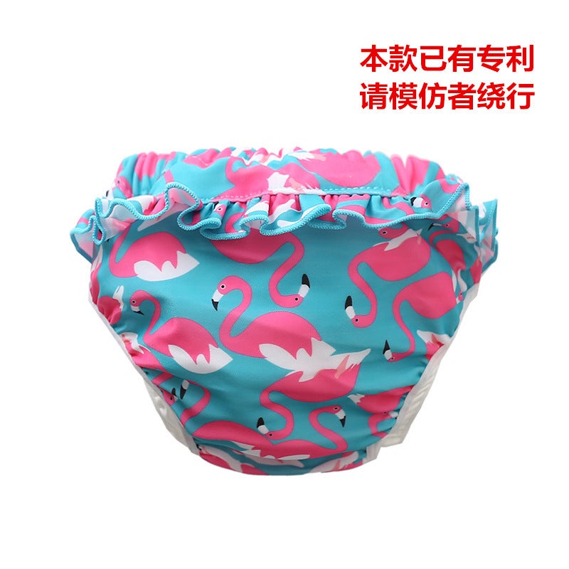 Yidu Baby Leak-proof Swimming Trunks Waterproof Leak-proof Swimming Pool Children''s Swimming Trunks for Boys and Girls Baby Swimwear - Image 1