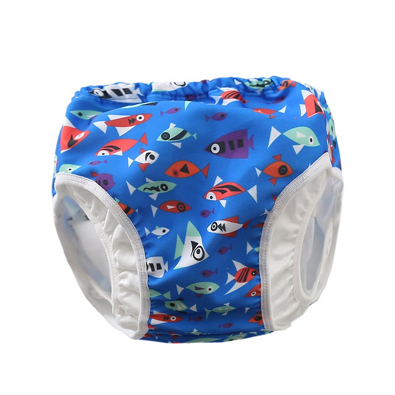 Yidu Baby Leak-proof Swimming Trunks Waterproof Leak-proof Swimming Pool Children''s Swimming Trunks for Boys and Girls Baby Swimwear - Image 2
