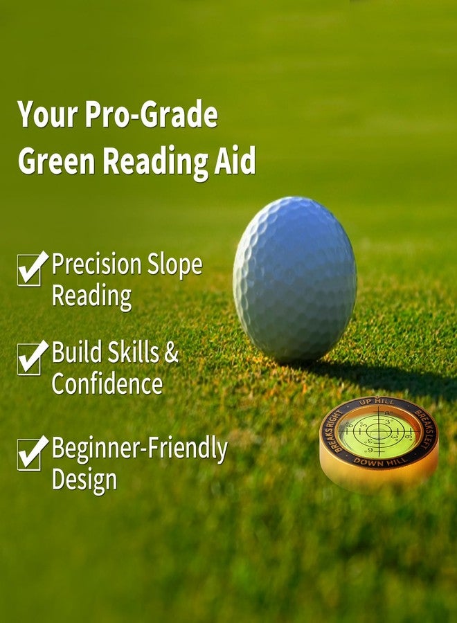 VIGLORY 2 in 1 Pro Golf Green Reader and Funny Ball Marker Bubble Level Golf Putt Training Aid Golf Accessories Gifts for Men Women(Black Green) - Image 3
