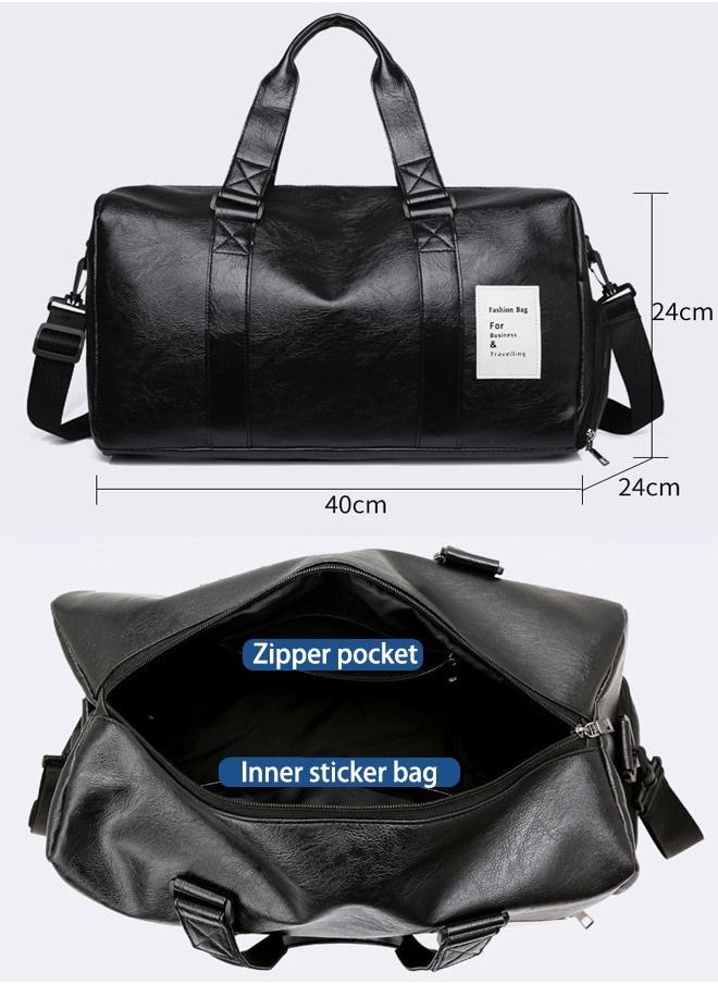 DUNISO - Portable Sports Gym Bag with Wet Pocket and Shoes Compartment Weekender Overnight Bag for Travel Gym Yoga Travel Duffel Bag for Men and Women Lightweight - Image 1