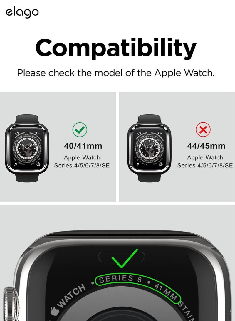 Elago Duo for Apple Watch Series 7 (41mm), Series 6/SE/5/4 (40mm) Cover Case - Black Metallic Dark Grey - Image 2