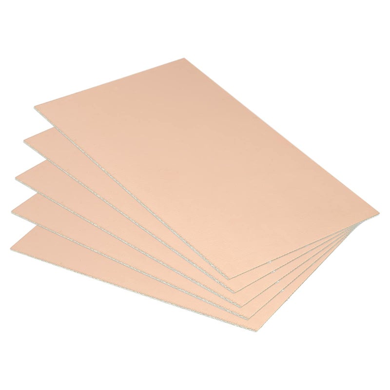PATIKIL لوحة دائرة كهربائية مطلية بالنحاس من PATIKIL FR4 جانب واحد، 5 عبوات 100 × 70 × 0.8 مم - Image 1