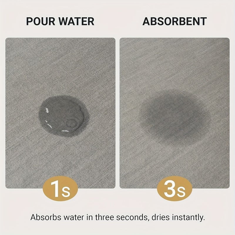 1pc Dark Gray Quick Absorb Non Slip Diatom Mud Bathroom Floor Mat 15 74x23 62in Geometric Design Shower Entryway Living Room Kitchen Bedroom Farmhouse - Image 5