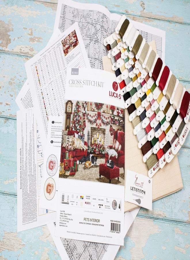 Luca-S Cross Stitch Kit Gold Collection, Pets Interior, BU5013, Embroidery Needlecraft Kit - Image 4