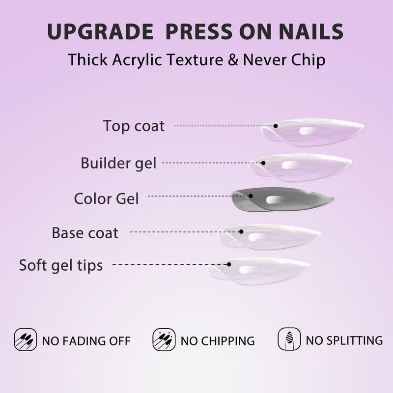 KQueenest Dusty Pink Press on Nails Short Almond - 30 Pcs Fake Nails Glue on, Thick Natural Fit Acrylic Nails, Reusable Salon Quality Stick on Nails for Women, Easy False Nails for Everyday Wear - Image 4