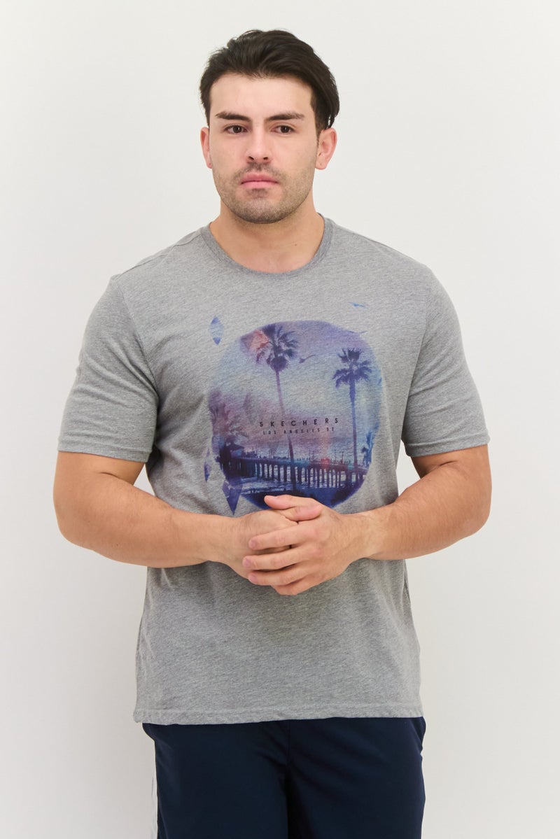 SKECHERS Men Sportswear Fit Outdoor T-Shirt, Grey  - Image 1