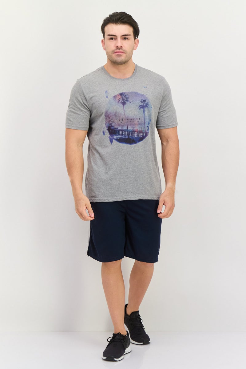 SKECHERS Men Sportswear Fit Outdoor T-Shirt, Grey  - Image 4