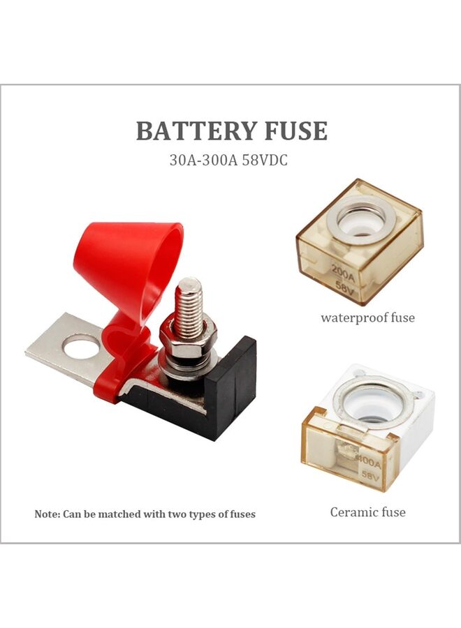 Generic 100A New Energy Electric Vehicle Battery Fuse Holder Ceramic Square Fuse Insulation Fuse Hol  - Image 5