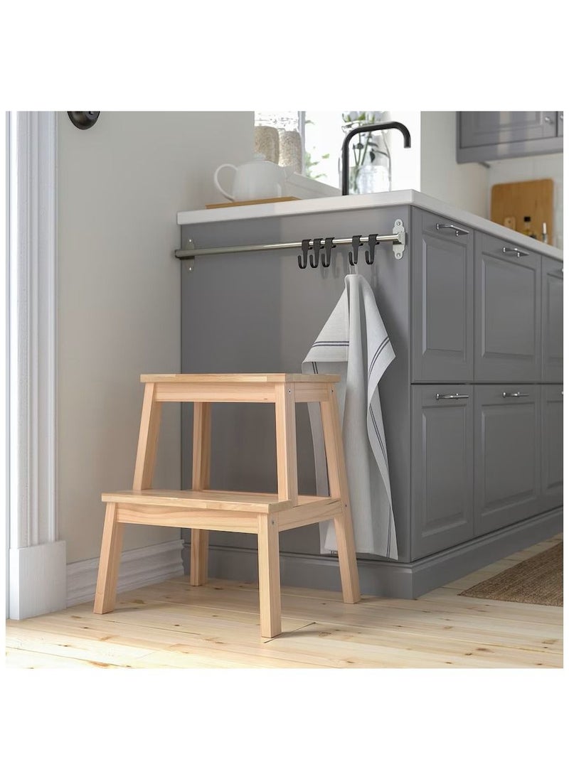 Generic - Step Stool For Home, Office, Solid Wood, Durable, Beautiful, It Easier To Reach Things Highest Up In Cabinets And It's Also Nice To Look, 50 cm - Image 1
