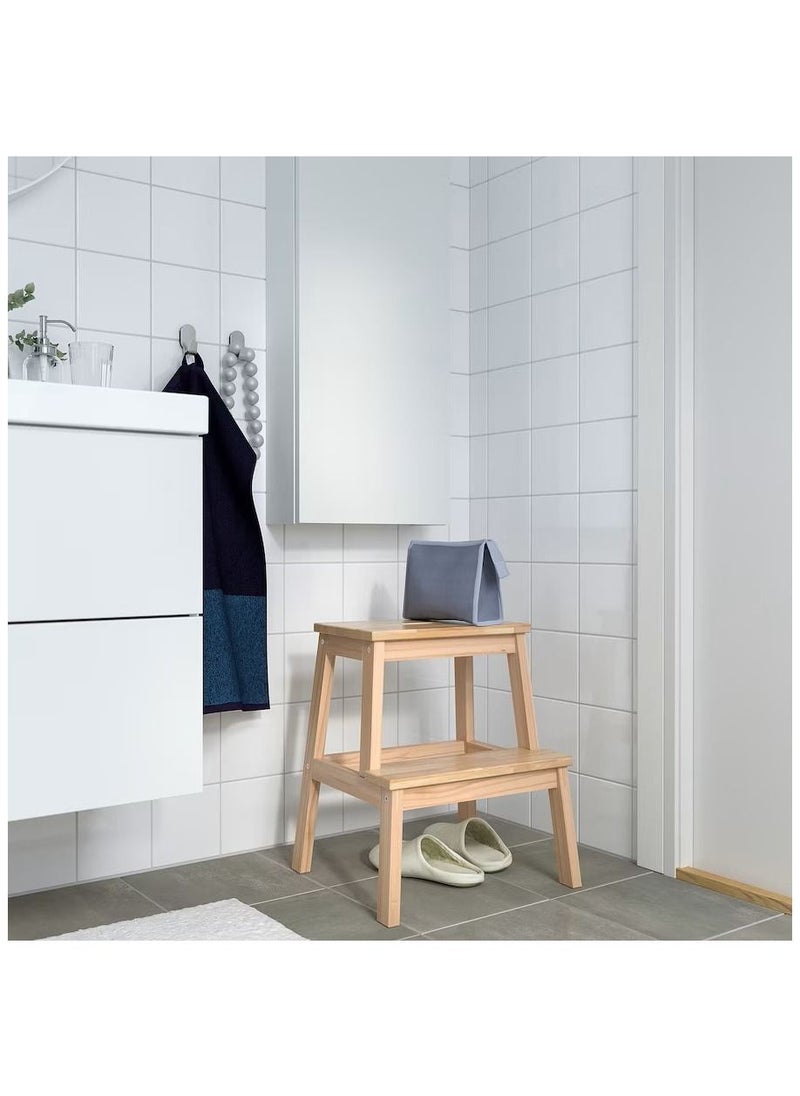 Generic - Step Stool For Home, Office, Solid Wood, Durable, Beautiful, It Easier To Reach Things Highest Up In Cabinets And It's Also Nice To Look, 50 cm - Image 1