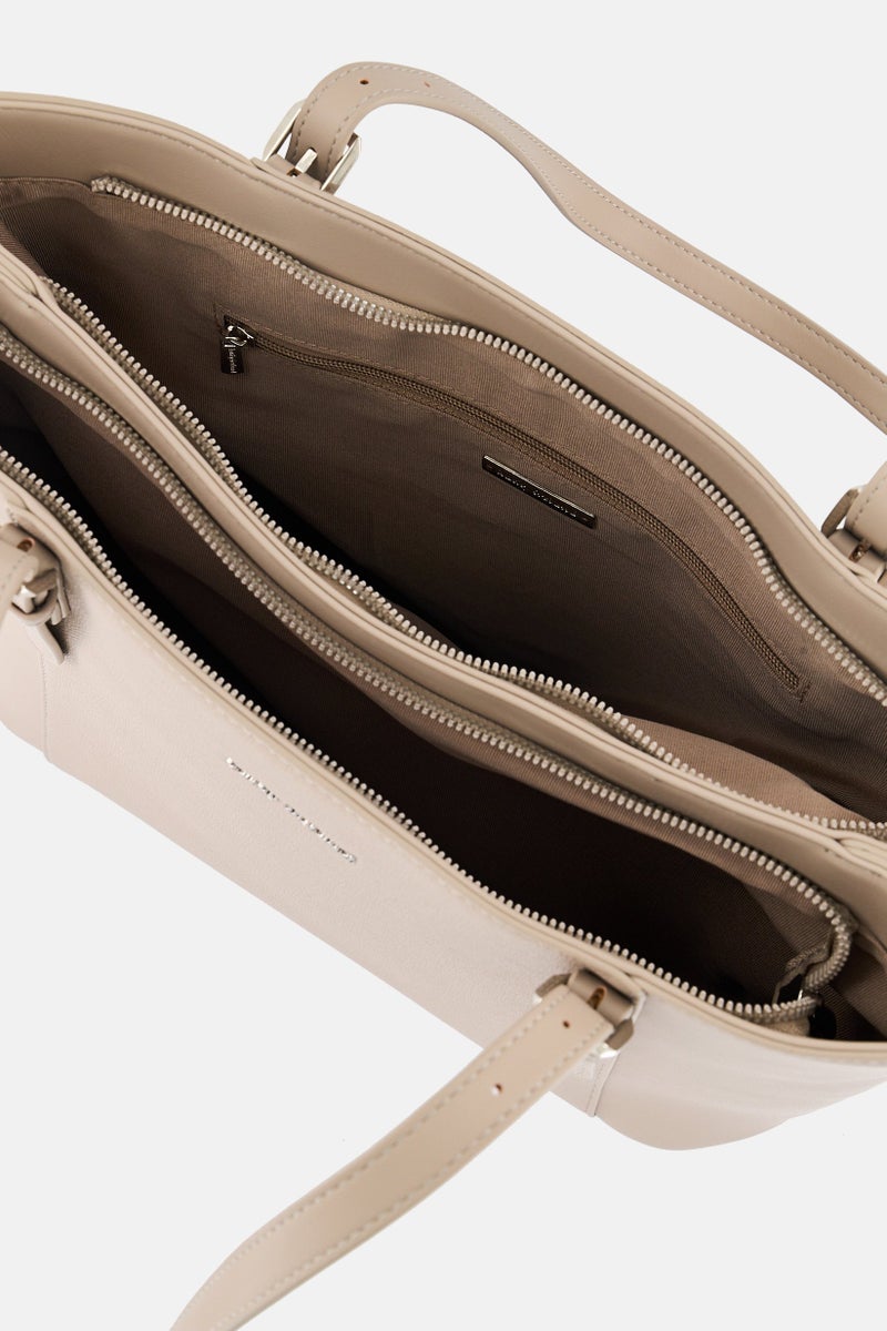 Kathy Ireland Women Brand Logo Totes Bag, Dark Beige - Image 2