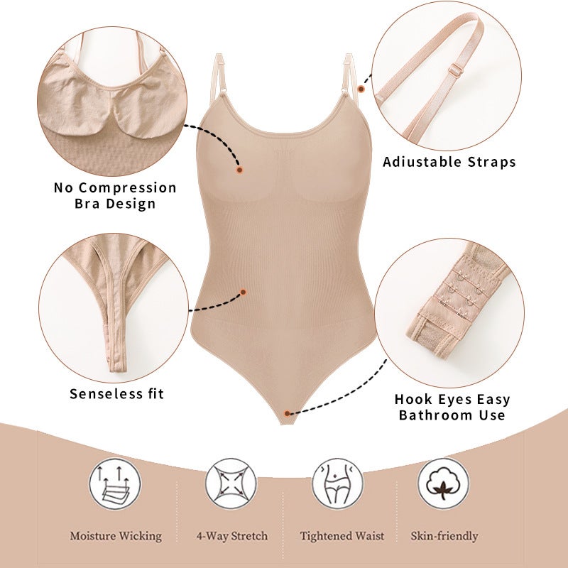 Selling Seamless Body-Shaping Jumpsuit Belly-Lifting Large Size Thong Briefs Sling Tight Corset - Image 4