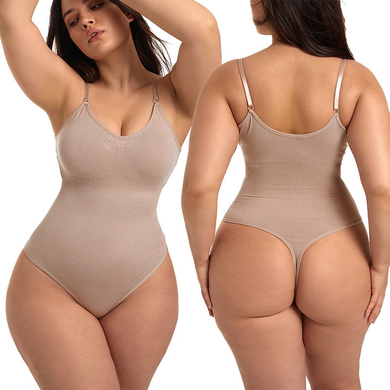 Selling Seamless Body-Shaping Jumpsuit Belly-Lifting Large Size Thong Briefs Sling Tight Corset - Image 3