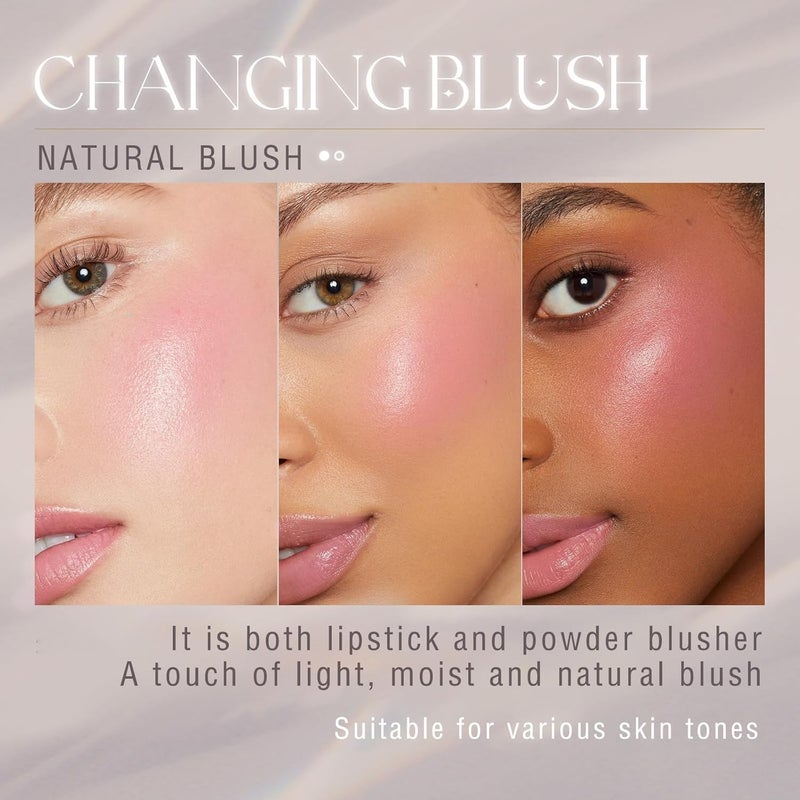 Adbeni Imported Color Strokes Magic Blusher Shyness Rosy 24Hour Long Lasting Lightweight Natural Flush Waterproof Sweatproof Smooth Blendable Cheek Tint - Image 2