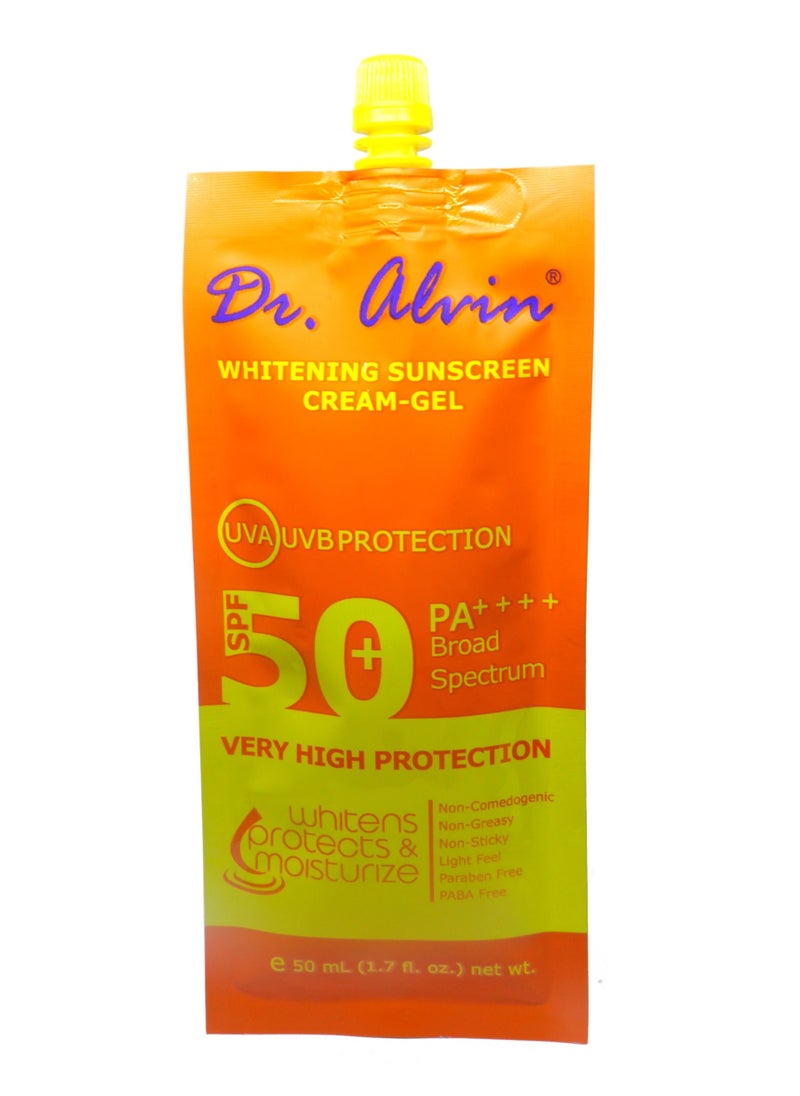 Dr. Alvin Dr. Alvin Whitening Sunscreen Gel-Cream Spf 50 PA++++ 50ml  - Image 1