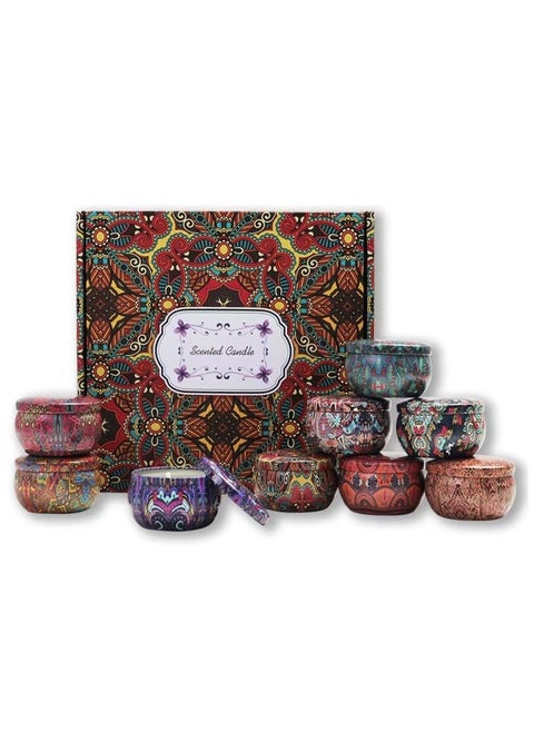 9 Pack Scented Candles Set,27oz180 Hours Long Lasting Natural Soy Wax Portable Travel Aromatherapy Candles for Mother, Women,Scented Candles Gift Set Aromatherapy Candle Smokeless with Natural Soy Wax