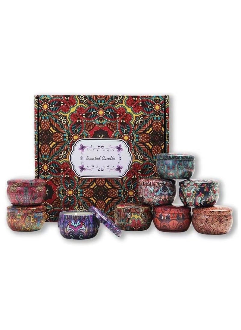 ELFSA - 9 Pack Scented Candles Set,27oz180 Hours Long Lasting Natural Soy Wax Portable Travel Aromatherapy Candles for Mother, Women,Scented Candles Gift Set Aromatherapy Candle Smokeless with Natural Soy Wax - Image 1