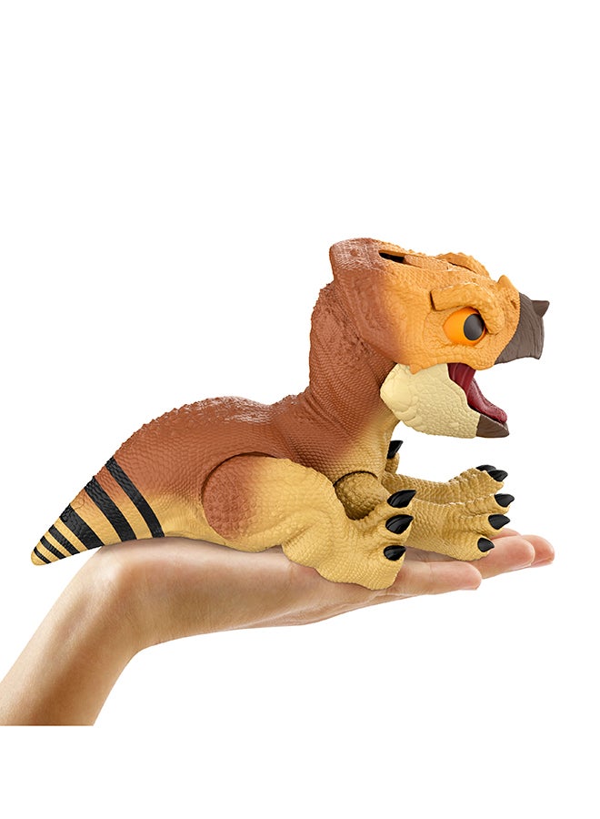 JURASSIC WORLD Mattel Jurassic World Rebirth Primal Protector Aquilops Dolores Interactive Dinosaur Toy With Attack Action & Sounds, Pet-Style Electronic Figure With Food Accessory - Image 5