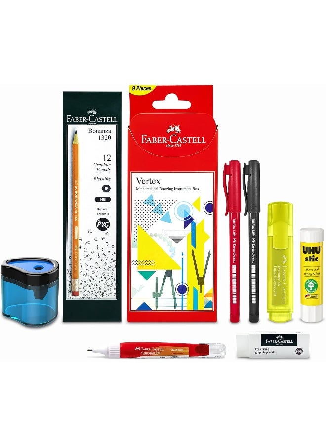 FABER-CASTELL School Stationery Kit In Pouch Set Of 20  - Image 3
