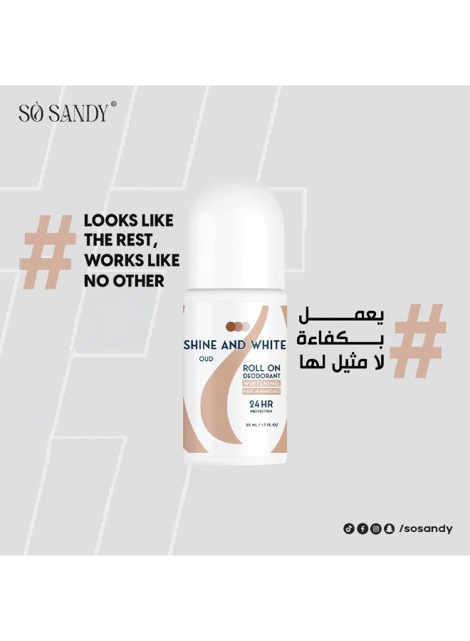 سو ساندي شاين اند وايت رول اون مزيل رائحة العرق 3 *1  - برائحة العود - Image 3