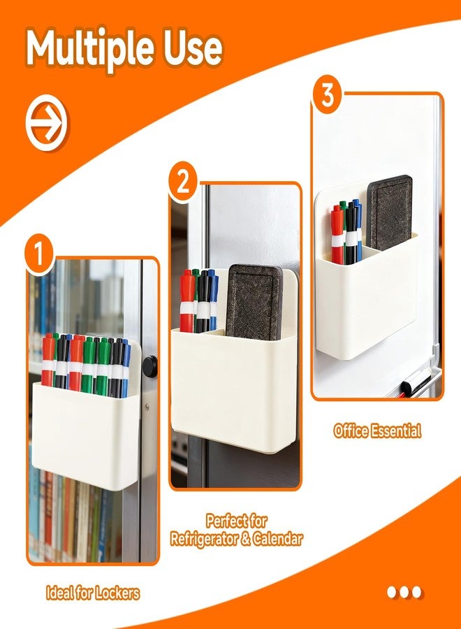 Fevbcnrj 2 Pack Magnetic Dry Erase Marker Holder Compatible with Expo, Whiteboard Marker Holder, Non-Slip Magnet Pencil Cup with Adjustable Partition, Ideal for Office, Refrigerator and Locker - Image 5