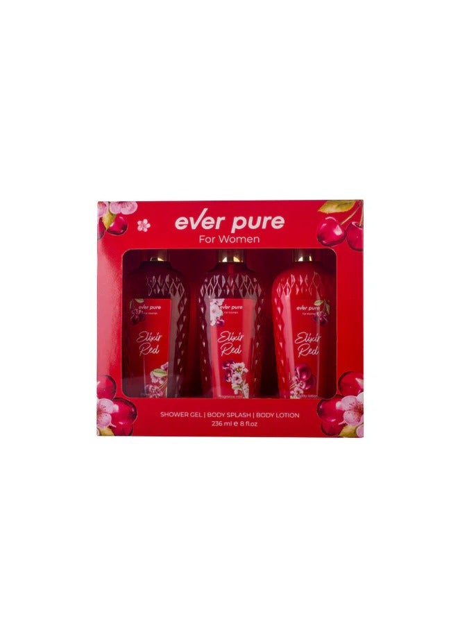 Ever Pure elixir red for women gift set