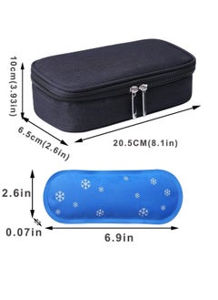 Generic Insulin Cooler Travel Case, Insulin Pen Case with 3 Ice Pack & Temperature Strip for Insulin Pens and Insulin Medicine Cool Storage, Medication Cooler EVA Protective Case, Diabetic Storage Organizer  - Image 5