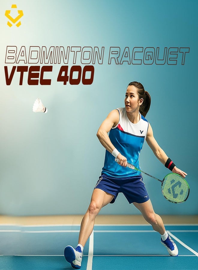 فينكس مضرب تنس الريشة من فينكس، أصفر وأسود (عبوة من: 1) - VTEC 400 - Image 5