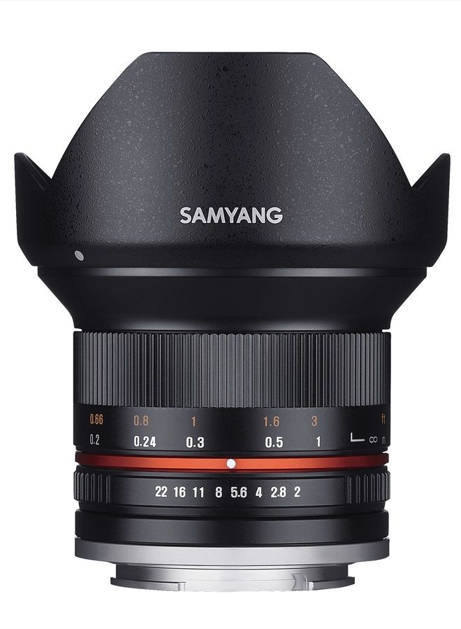 Samyang SY12M-E-BK 12mm F2.0 Ultra Wide Angle Lens for Sony E Cameras, Black - Image 1