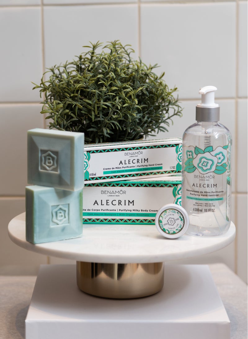 BENAMÕR Alecrim Refreshing Bath Soap Bar – Rosemary Cleansing Bar for Hands & Body – Gentle, Moisturising Solid Soap – Paraben Free, Vegan – 100g - Image 3