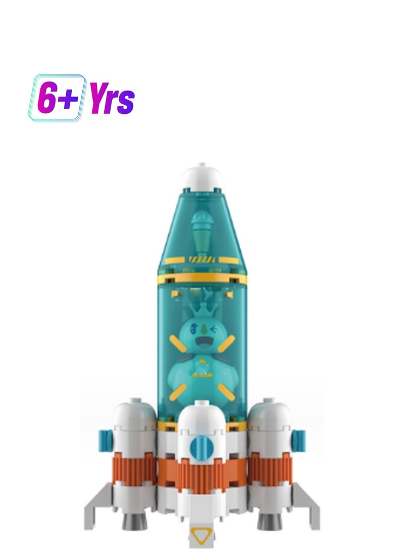 Space Rocket Snowman Model Set Building Blocks Creative Diy Simulation Collection Building Assembly Children'S Toys - Image 1