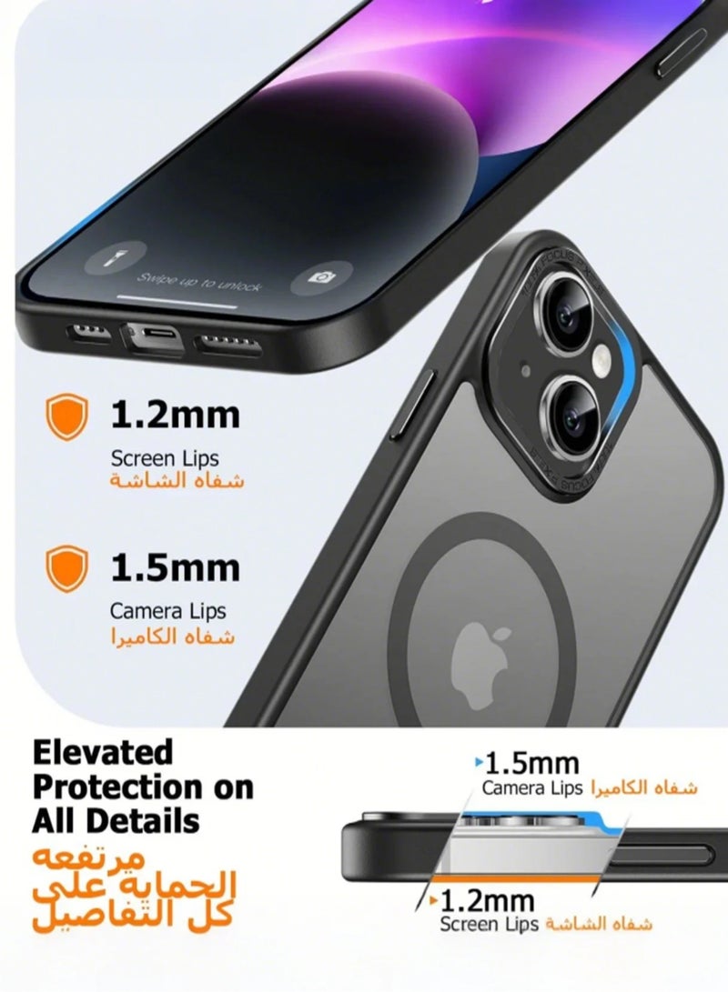 زوريك المغناطيسي حالة الهاتف المحمول اي فون 14 زائد ، متوافق مع magsafe صدمة برهان حماية الغطاء ، شفافة ماتي حالة الهاتف المحمول مع مغناطيس قوي ، رقيقة جدا حالة الهاتف المحمول أبل 14 زائد 6.7 بوصة - Image 5