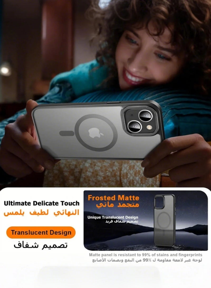 زوريك المغناطيسي حالة الهاتف المحمول اي فون 14 زائد ، متوافق مع magsafe صدمة برهان حماية الغطاء ، شفافة ماتي حالة الهاتف المحمول مع مغناطيس قوي ، رقيقة جدا حالة الهاتف المحمول أبل 14 زائد 6.7 بوصة - Image 4
