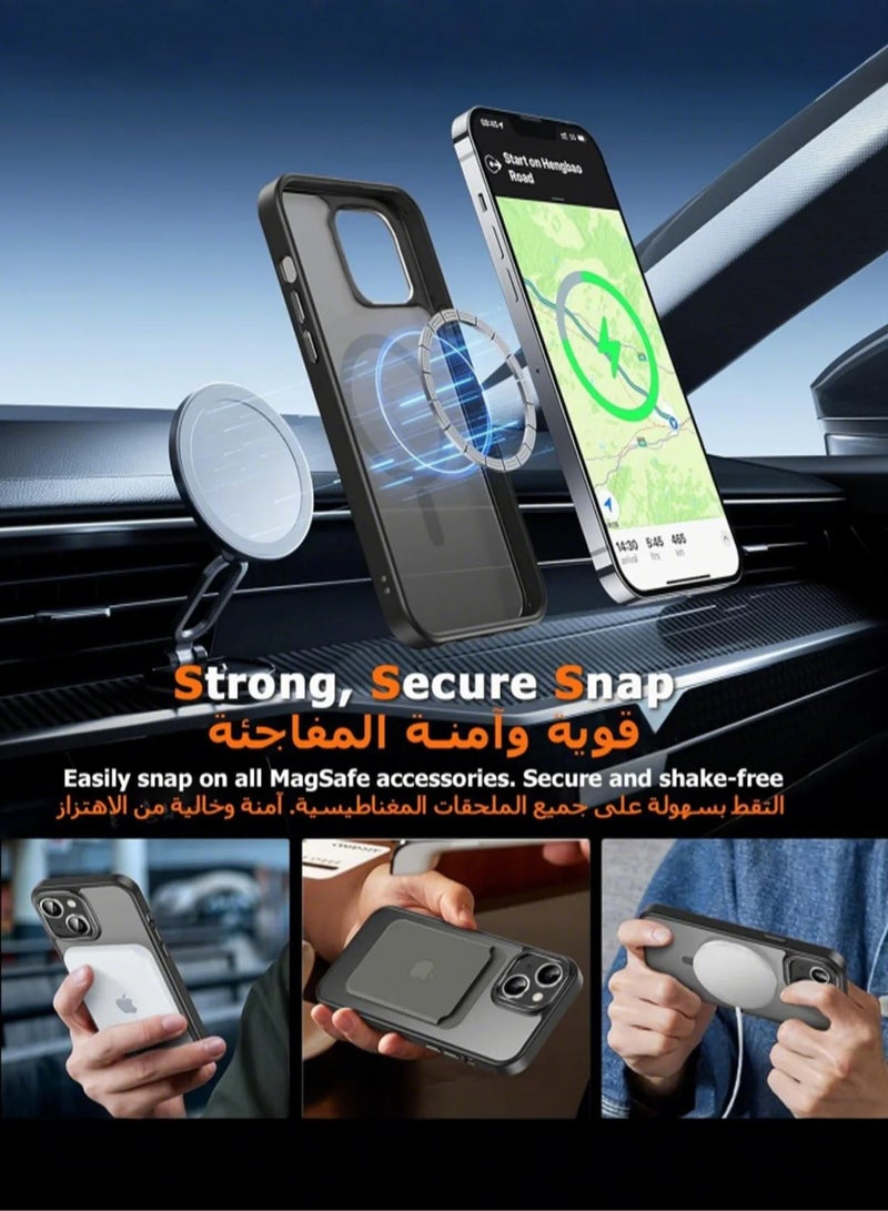 زوريك المغناطيسي حالة الهاتف المحمول اي فون 14 زائد ، متوافق مع magsafe صدمة برهان حماية الغطاء ، شفافة ماتي حالة الهاتف المحمول مع مغناطيس قوي ، رقيقة جدا حالة الهاتف المحمول أبل 14 زائد 6.7 بوصة - Image 3