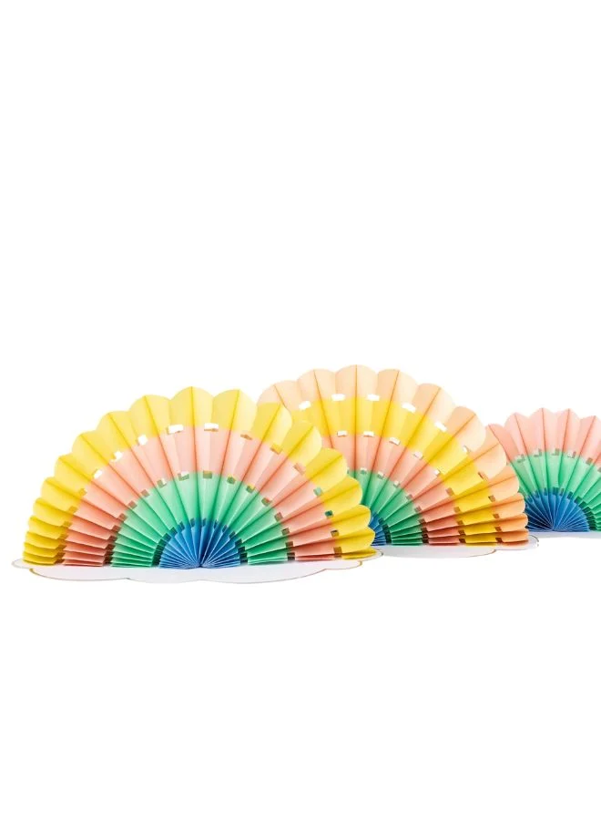 Meri Meri Honeycomb Rainbow Decorations
