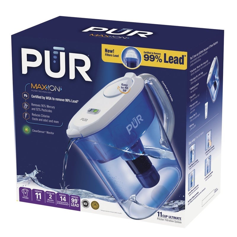 PUR PLUS Water Pitcher Filtration System, 11 Cup â€“ PUR Water Filter Pitcher, PPT111W - Image 2