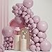 SCMDOTI Double Stuffed Blush Purple BalloonsDusty Purples Balloons Different Sizes 18 12 10 5 InchDouble Stuffed Balloon Arch for Boho Party Baby Shower Birthday Weddings Dusty Purple01 - Image 2