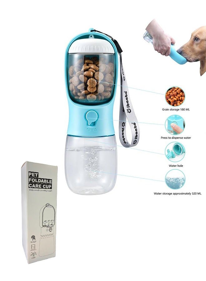 زجاجة ماء للكلاب مع وعاء طعام، وعاء ماء للجراء أثناء السفر، موزع مياه محمول للحيوانات الأليفة، إكسسوارات هدايا للكلاب، مستلزمات أساسية للجراء لمشي وتنزه قطط يوركشاير - Image 1