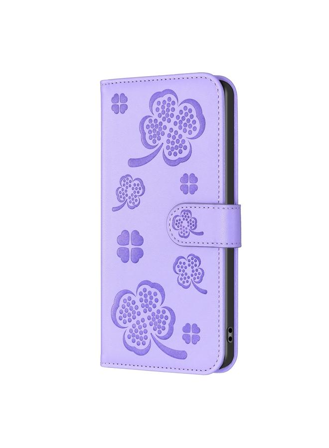 Zaboon Case For iPhone 11 Pro Four-leaf Embossed Leather Phone Case - Image 2