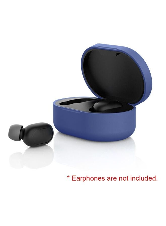 Silicone Protective Earphone Case Cover Compatible With Xiaomi Redmi Airdot Dark Blue