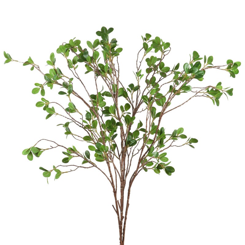 EDIMENS 4 Packs 417 Inch Artificial Ficus Branches Faux Stems Eucalyptus Branches Faux Leaf Spray Green Ficus Twig Stems Greenery Stems Faux Branches for Vase Filler Home Office Wedding Decoration