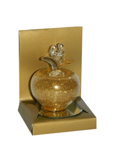 AL QADAH Glass Deco Apple Shape Golden  - Image 1